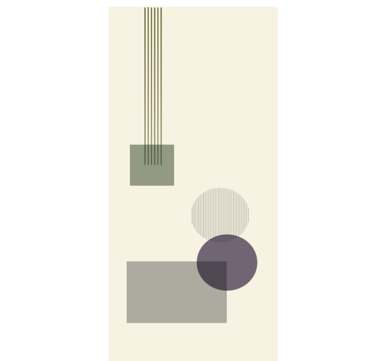 Estor moderno Formas geométricas suaves - TenVinilo