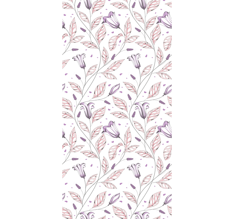 Cortina roller flores motivos de hojas botánicas - TenVinilo