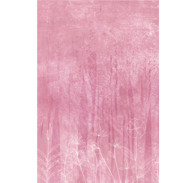 Cortina roller flores diseño de silueta floral - TenVinilo