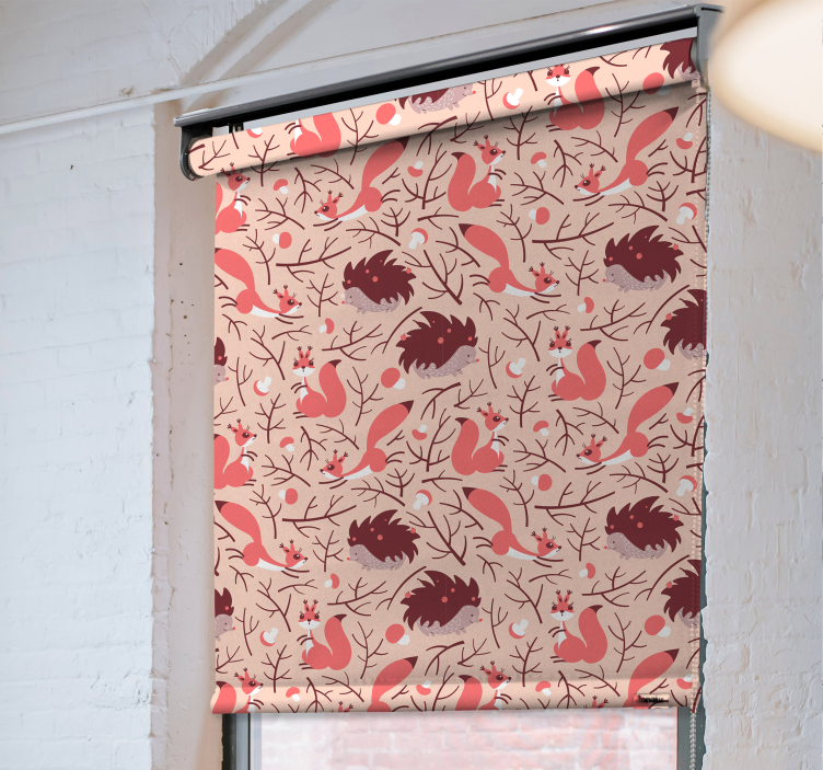 Cortina roller animales motivo de patrón de fauna - TenVinilo