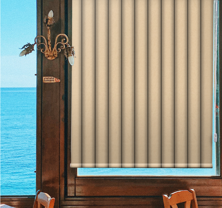 Cortina roller textura listones verticales beige - TenVinilo