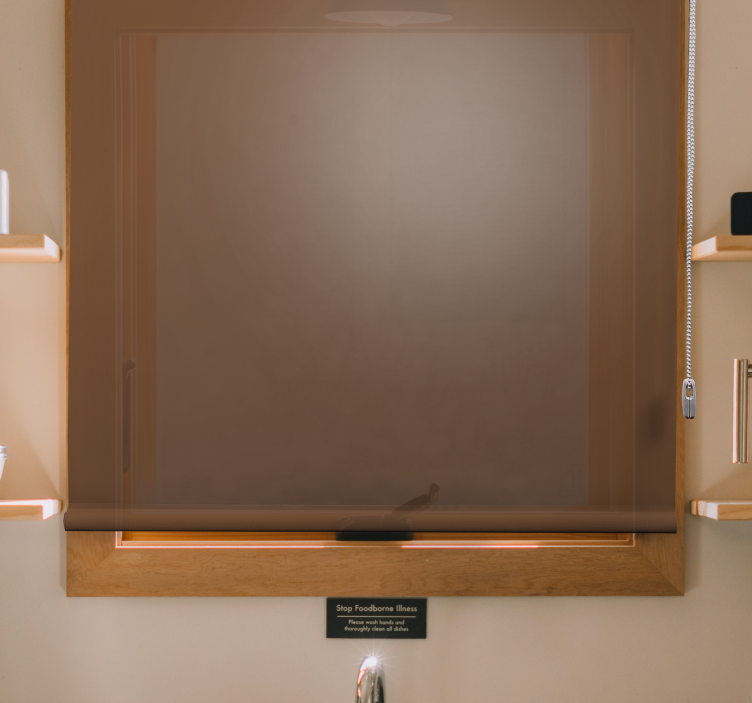 Cortina roller black out persiana enrollable marrón - TenVinilo