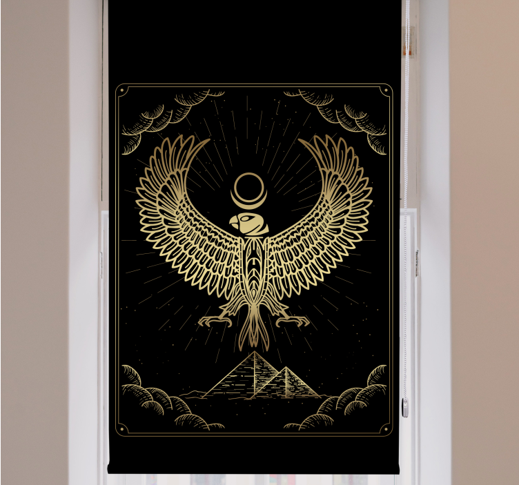 Cortina roller original símbolo del halcón dorado - TenVinilo