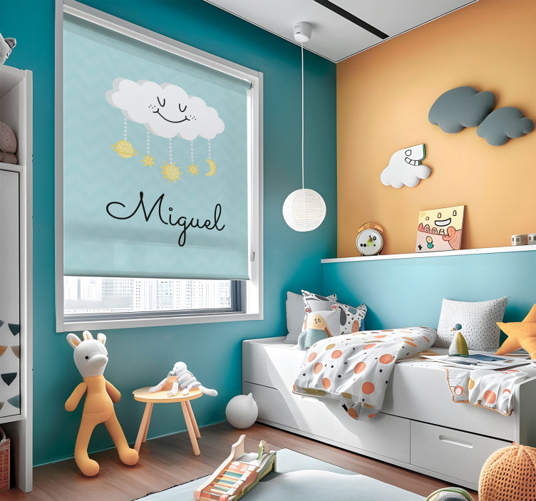 Cortina roller nubes estilo feliz - TenVinilo