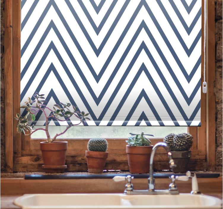 Cortina roller textura patrón de líneas en zigzag - TenVinilo