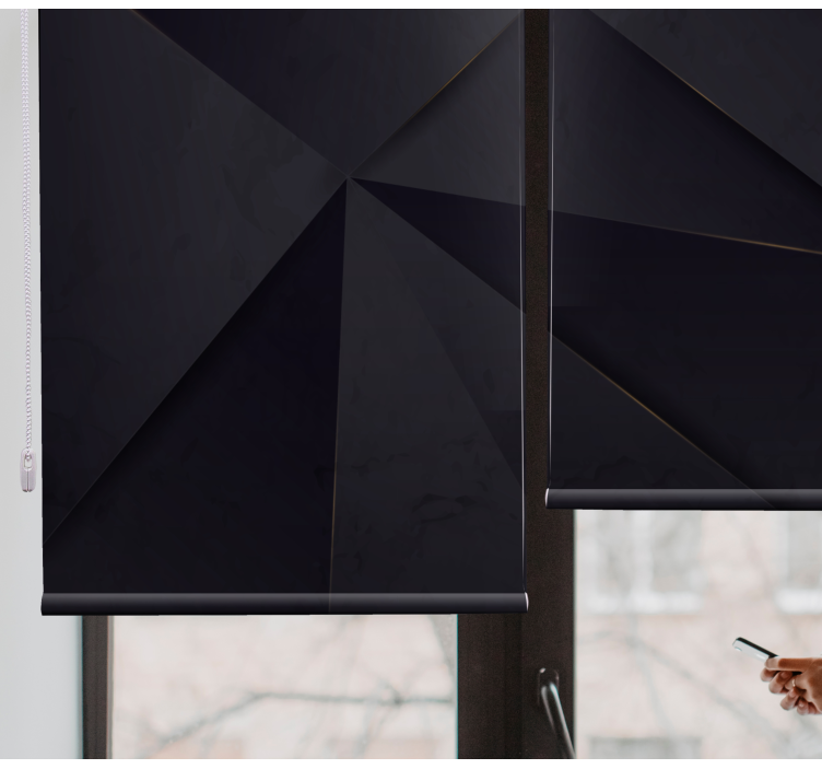 Estor habitación matrimonio Diseño geométrico negro - TenVinilo