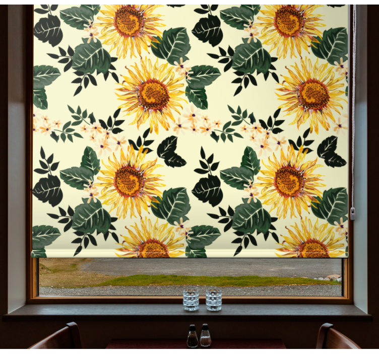 Estor floral Girasol vintage - TenVinilo
