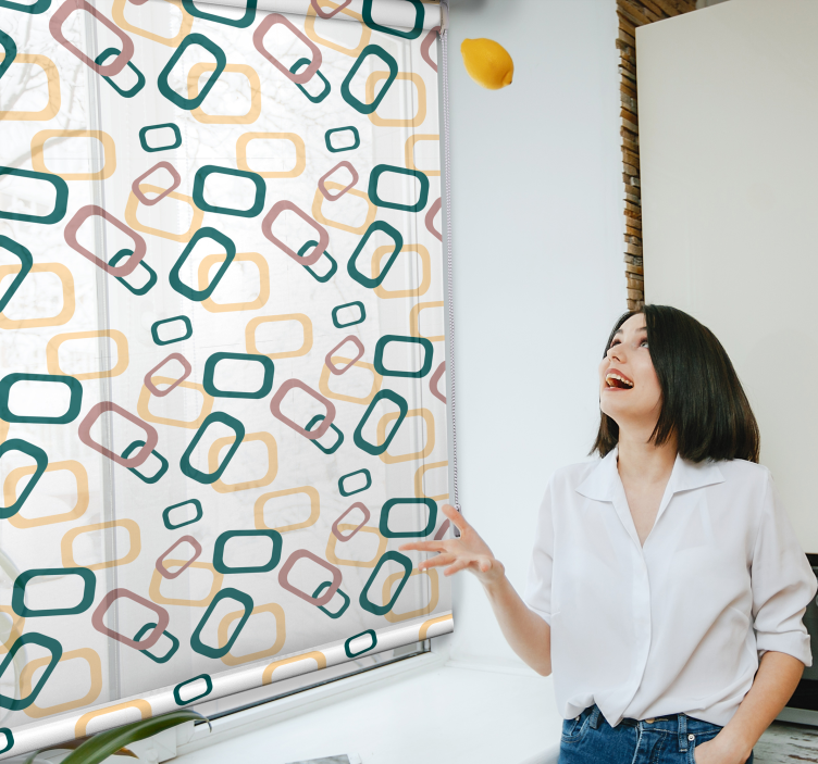 Estor enrollable nórdico formas abstractas - TenVinilo