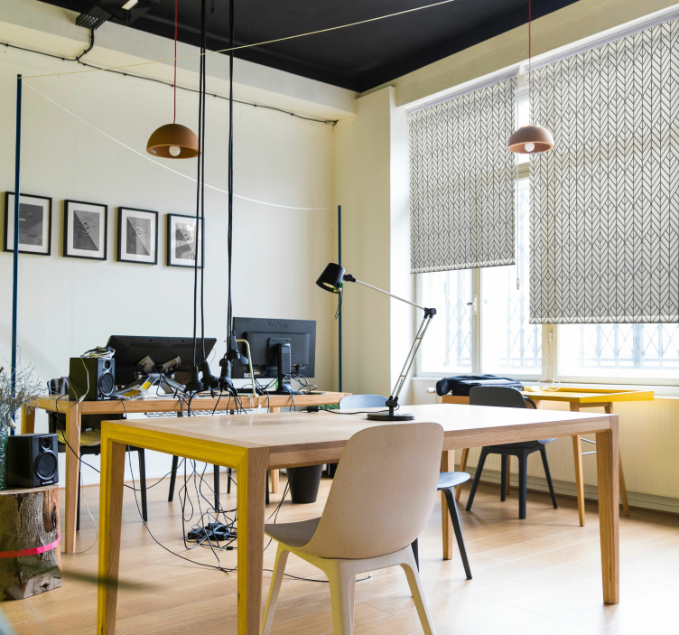 Estor estilo floral Patrón de espiga elegante - TenVinilo