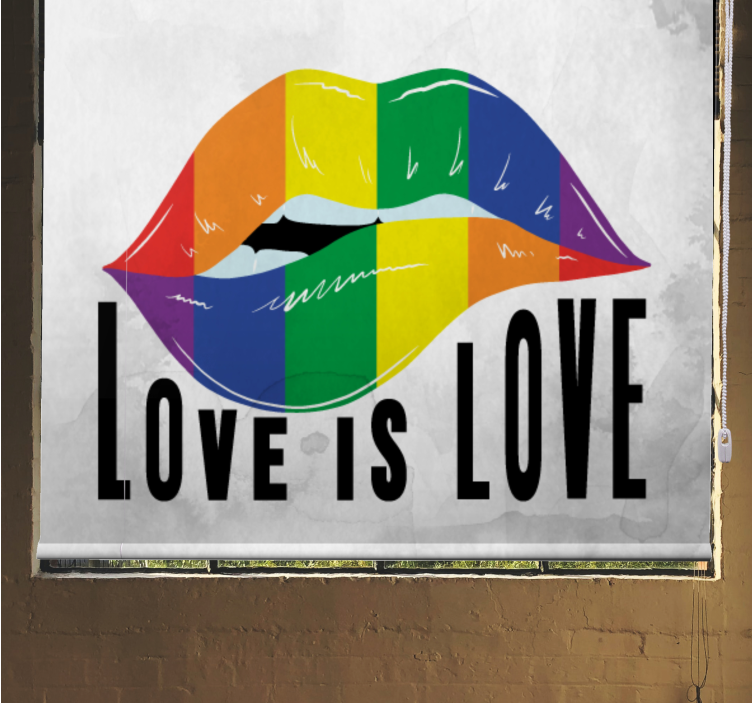 Estor salón Concepto de labios del día del orgullo - TenVinilo