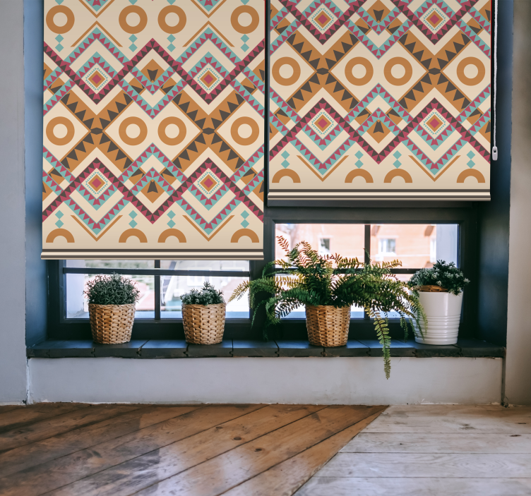 Estor textura Patrón de diamantes multicolores - TenVinilo