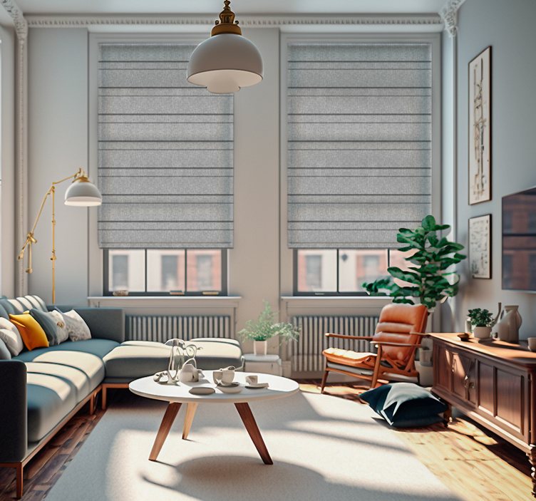 Estor para salón rayas grises - TenVinilo