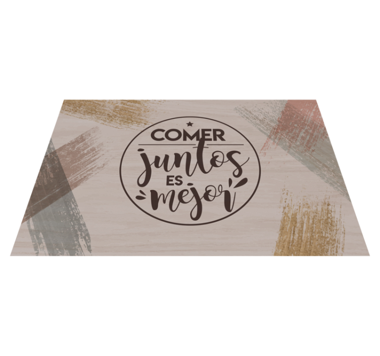 Manteles individuales frase mejor comer juntos - TenVinilo