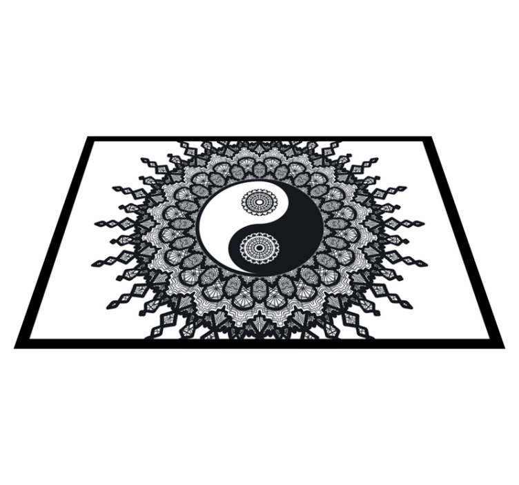 Individual mesa patrón mandala yin yang - TenVinilo