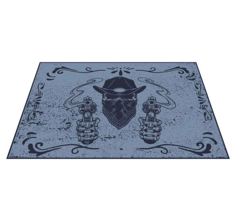 Individual original mesa cara de vaquero con pistolas - TenVinilo