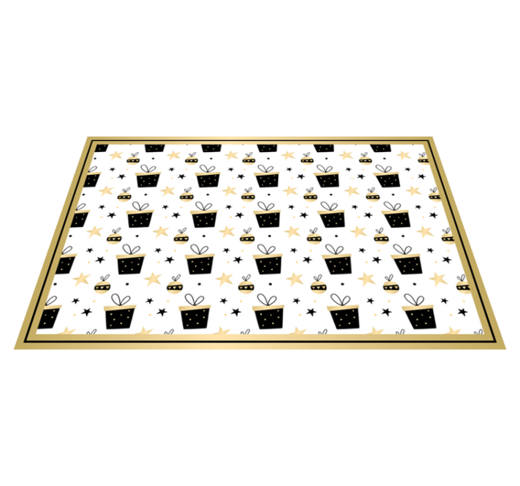 Individual de mesa navideño patrón de regalos festivos - TenVinilo