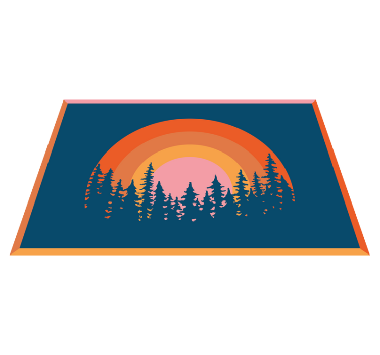 Individual original mesa paisaje arcoíris vibrante - TenVinilo