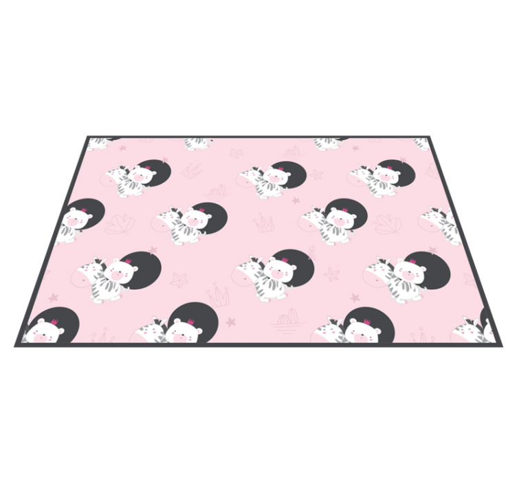 Individual de mesa infantil ilustraciones de cebra lindas - TenVinilo