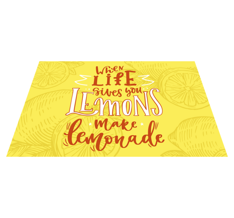 Individual mesa frases si la vida te da limones haz limonada - TenVinilo