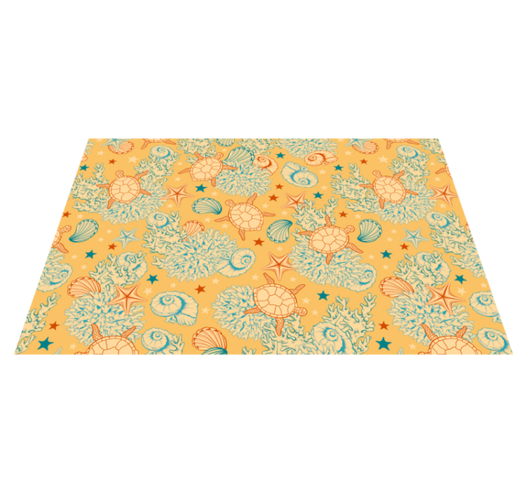 Individual original mesa vajilla con patrón de conchas - TenVinilo