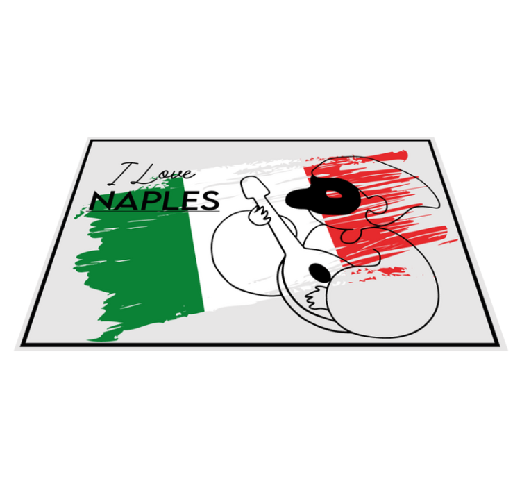 Individual mesa frases te amo nápoles diseño - TenVinilo