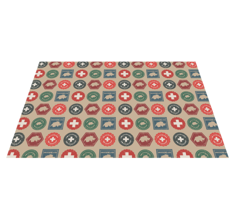 Mantel individual restaurante Sellos de suiza vintage - TenVinilo