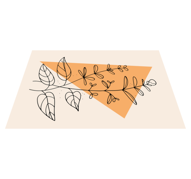 Individual original mesa diseño abstracto floral - TenVinilo