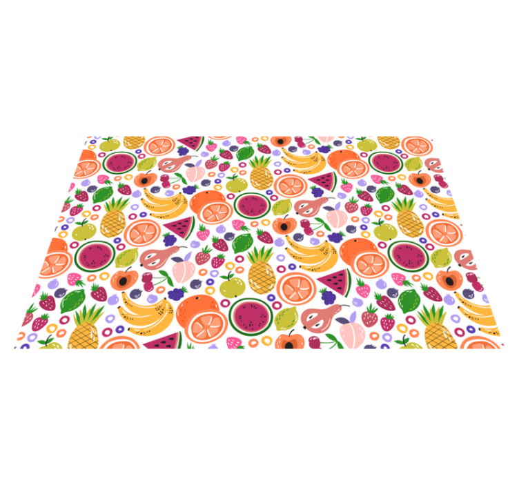 Individual de mesa infantil estampado de frutas - TenVinilo