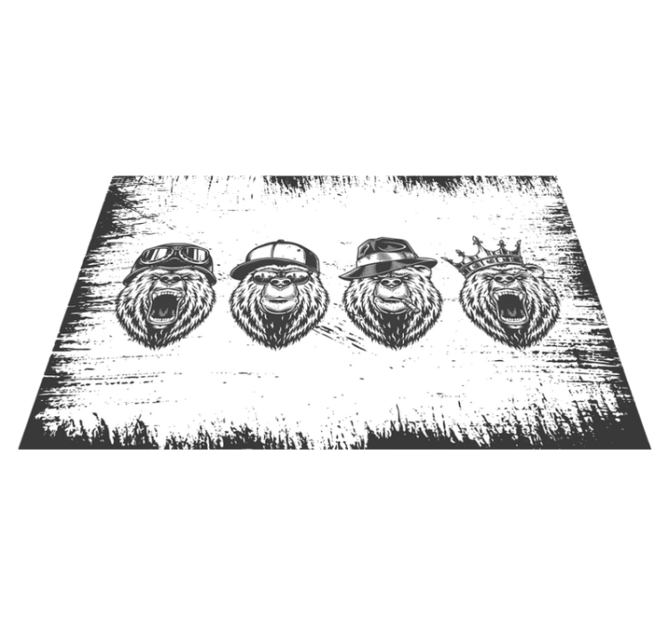 Individual original mesa retratos de osos elegantes - TenVinilo