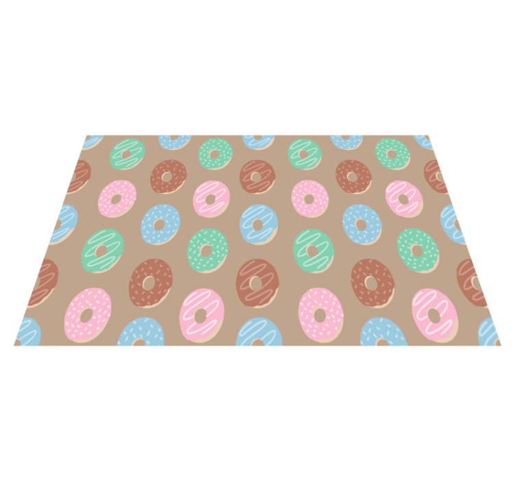 Individual original mesa motivo vibrante de donuts - TenVinilo