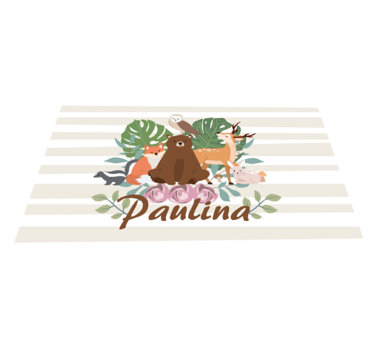 Individual de mesa infantil reunión de animales fantásticos - TenVinilo