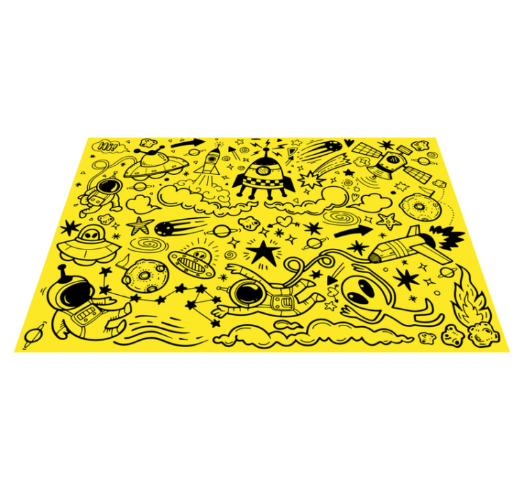 Individual de mesa infantil patrones de aventura espacial - TenVinilo
