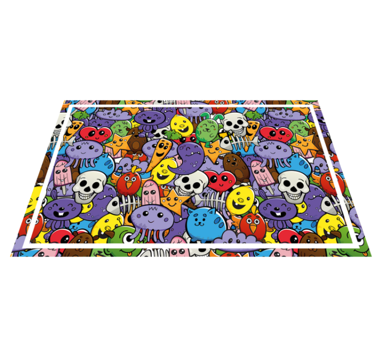 Individual de mesa infantil personajes de dibujos animados - TenVinilo