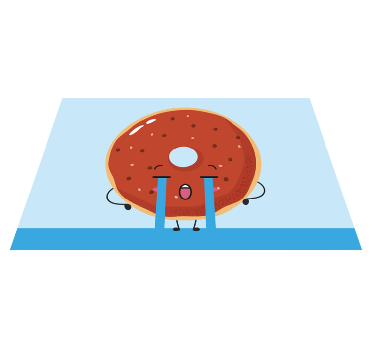 Mantel individual original Rosquilla triste llorando - TenVinilo