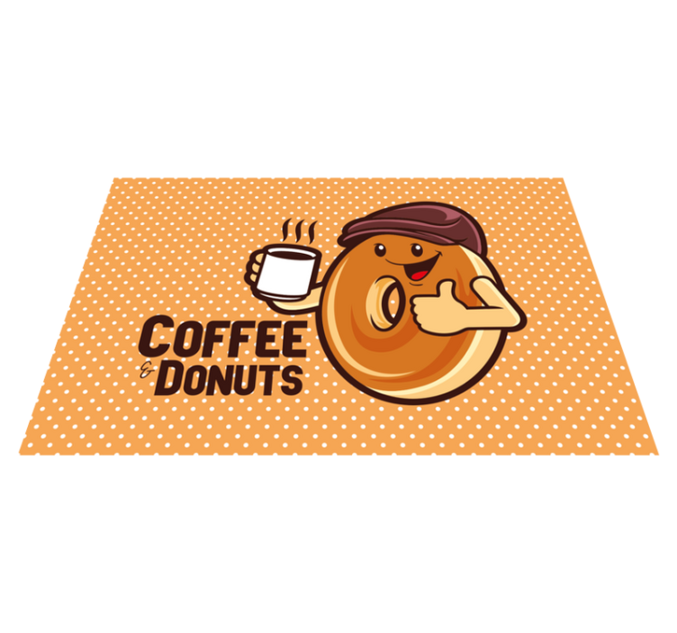 Individual de mesa infantil personaje donut feliz - TenVinilo