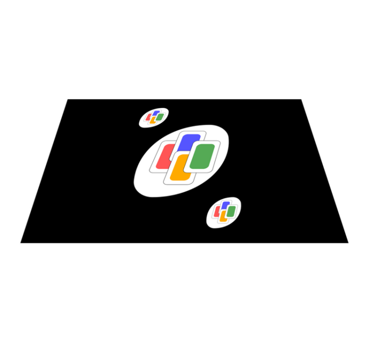 Mantel individual original Cambio de color de la tarjeta uno - TenVinilo