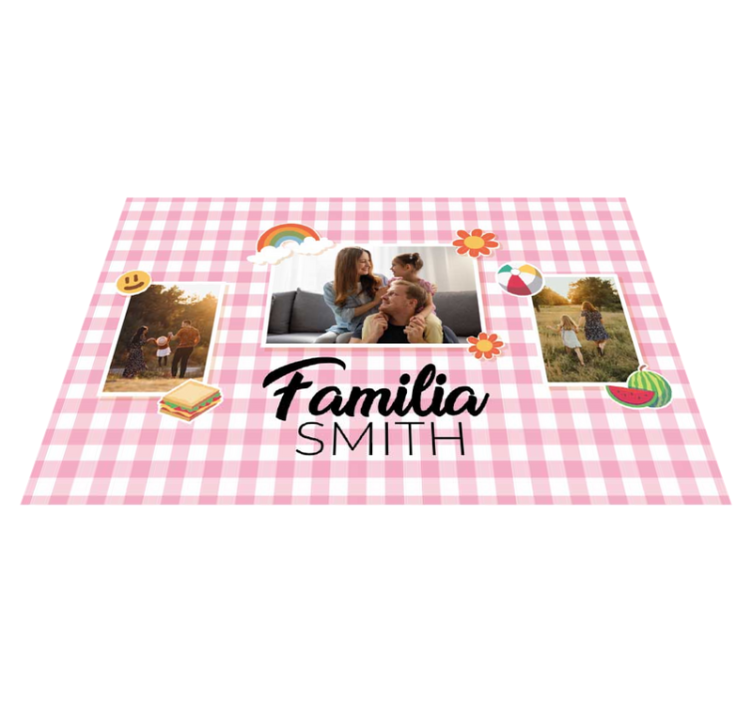 Mantel individual personalizable familia de picnic - TenVinilo