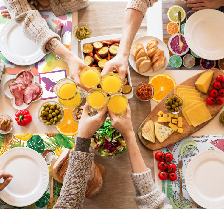 Individual original mesa arreglo de frutas cítricas - TenVinilo