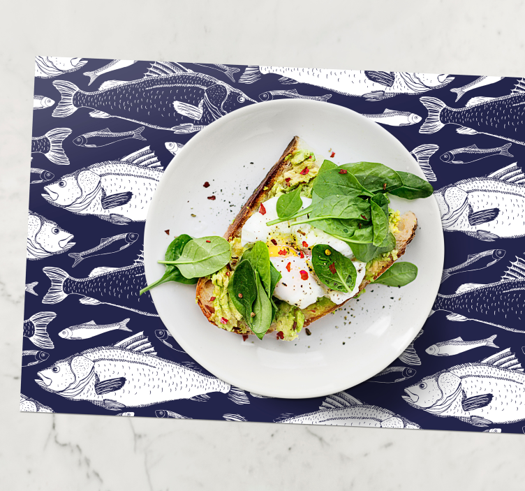 Mantel individual marino peces bajo el mar - TenVinilo