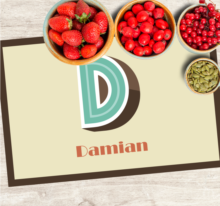 Mantel individual personalizable Carta 3d - TenVinilo