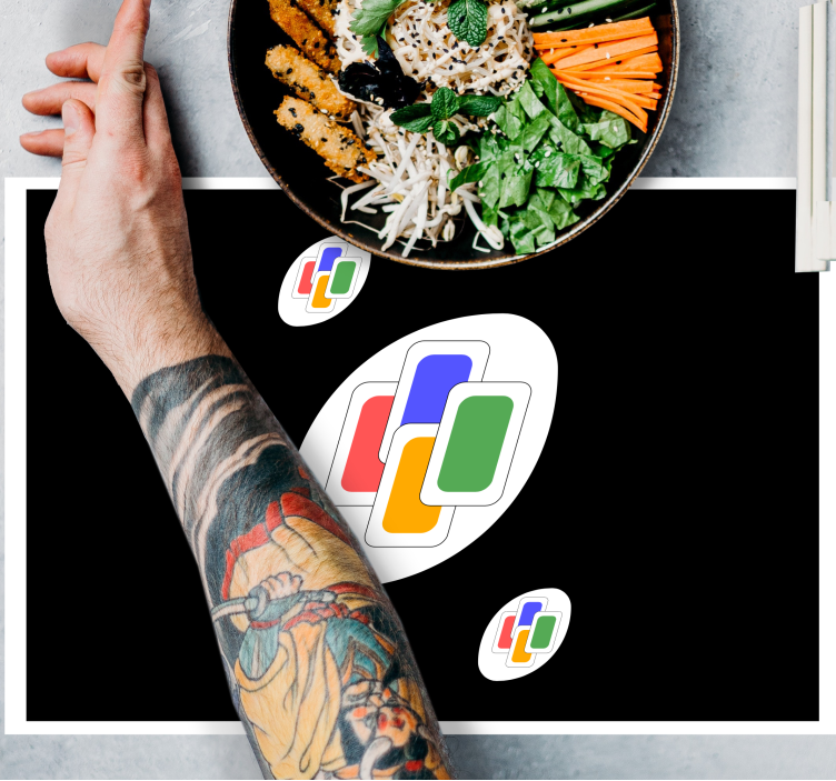 Mantel individual original Cambio de color de la tarjeta uno - TenVinilo