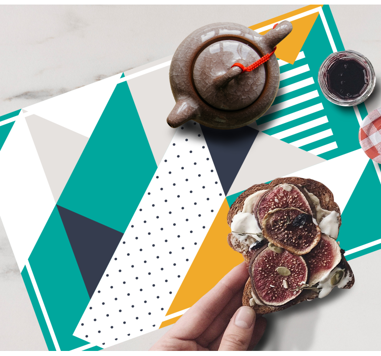 Mantel individual original Triángulos arte geométrico - TenVinilo