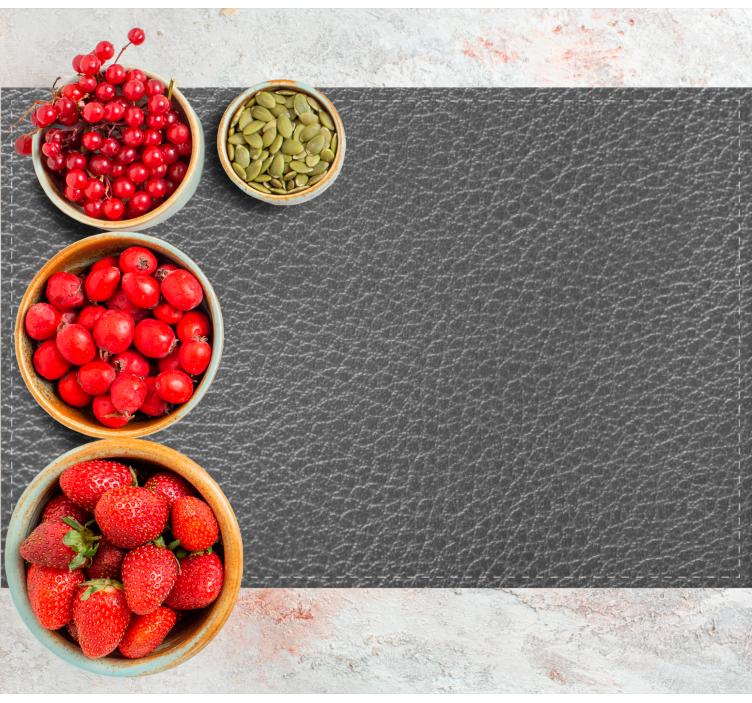 Mantel individual patrón Efecto cuero gris - TenVinilo