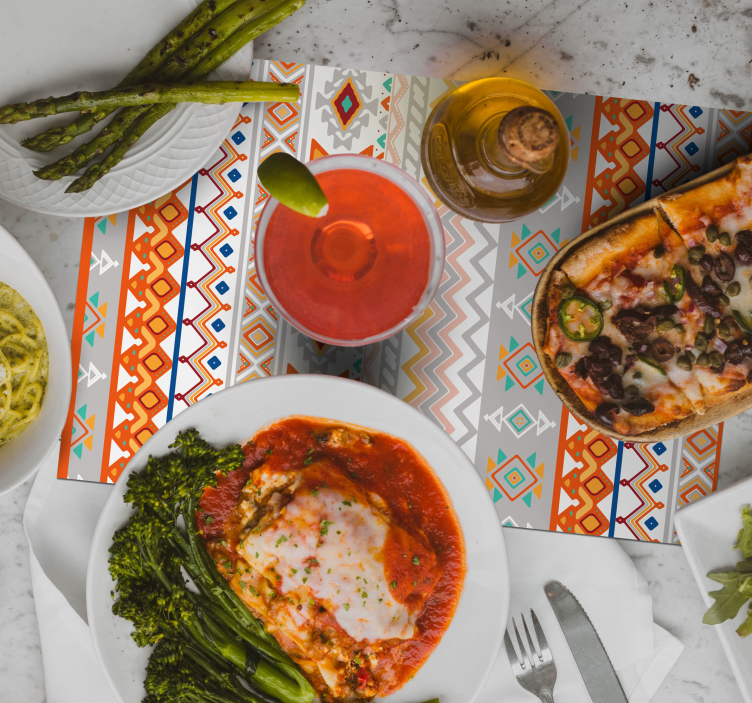 Mantel individual patrón Patrón de estilo bohemio - TenVinilo