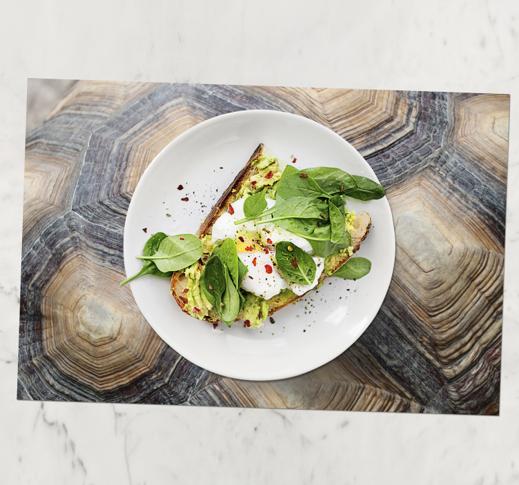 Mantel individual verde caparazón de tortuga - TenVinilo