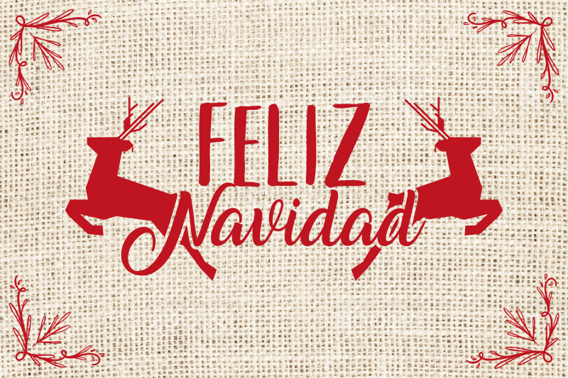 Mantel individual navidad frase feliz navidad - TenVinilo