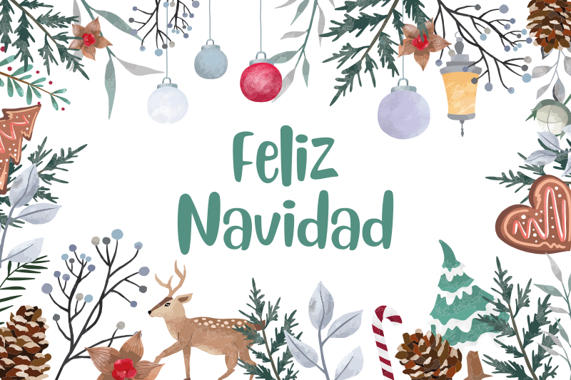 Mantel individual frase con texto navidad  - TenVinilo