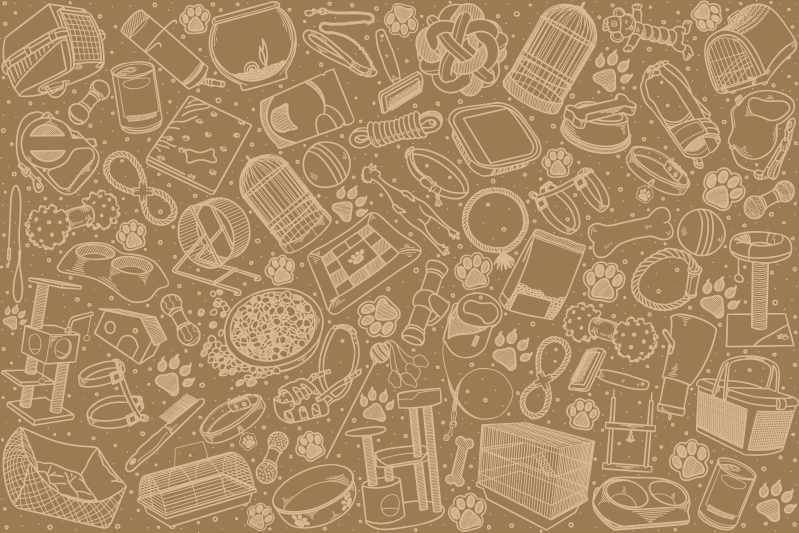 Mantel individual accesorios mascotas - TenVinilo