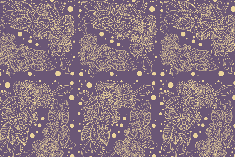 Individual mesa patrón ilustración botánica - TenVinilo