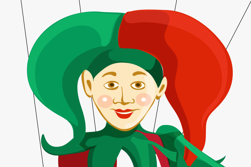 Mantel individual infantil Marioneta Halloween  - TenVinilo